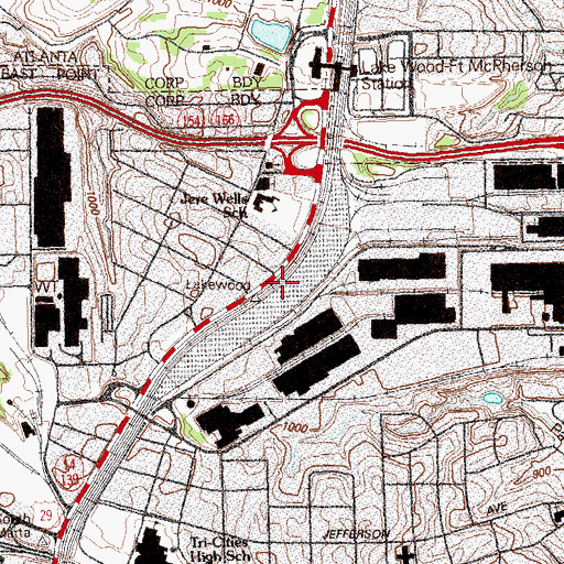 Topographic Map of Knott (historical), GA