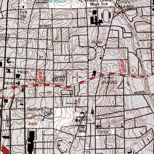 Topographic Map of Yarrab Shrine Temple, GA