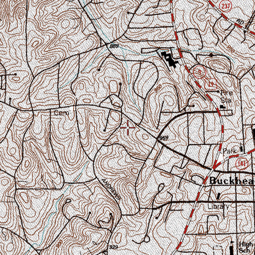 Topographic Map of Atlanta History Center-Buckhead, GA
