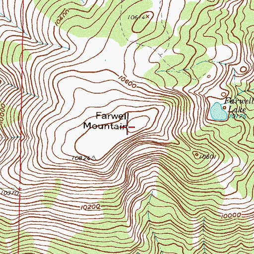 Topographic Map of Farwell Mountain, CO