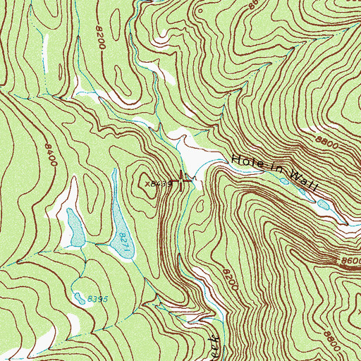 Topographic Map of Hole-in-Wall Canyon, CO