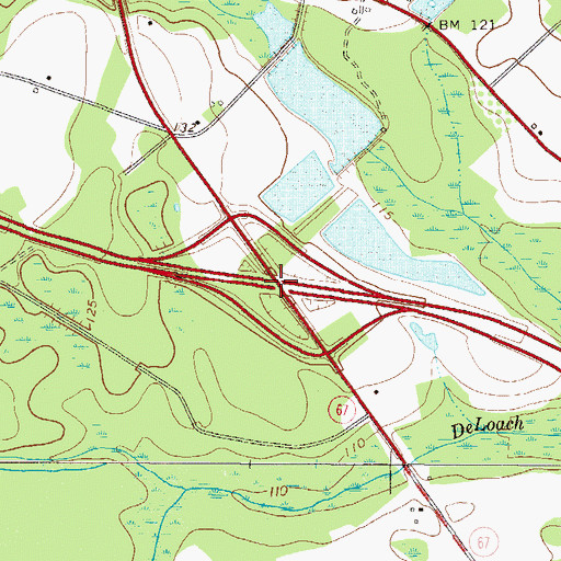 Topographic Map of Exit 26, GA