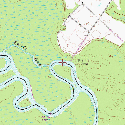Topographic Map of Devils Elbow, GA