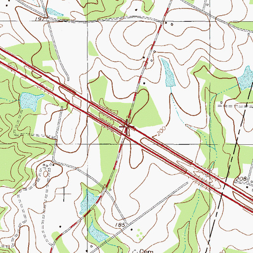 Topographic Map of Exit 24, GA