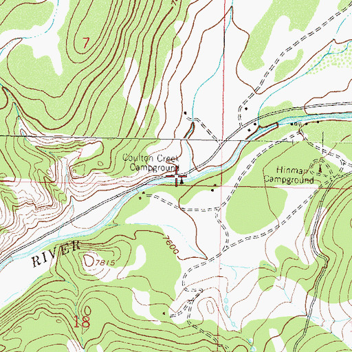 Topographic Map of Coulton Creek, CO