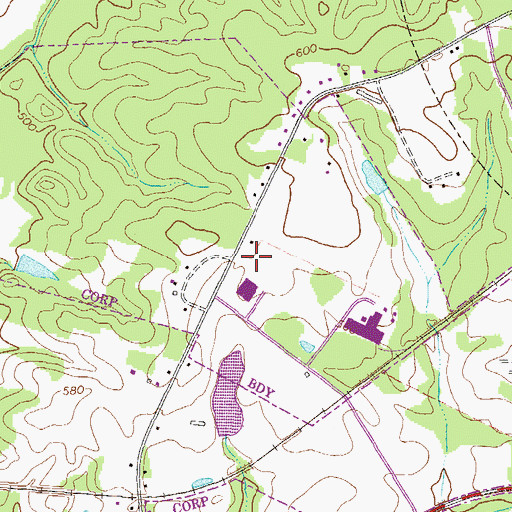 Topographic Map of Exit 53, GA
