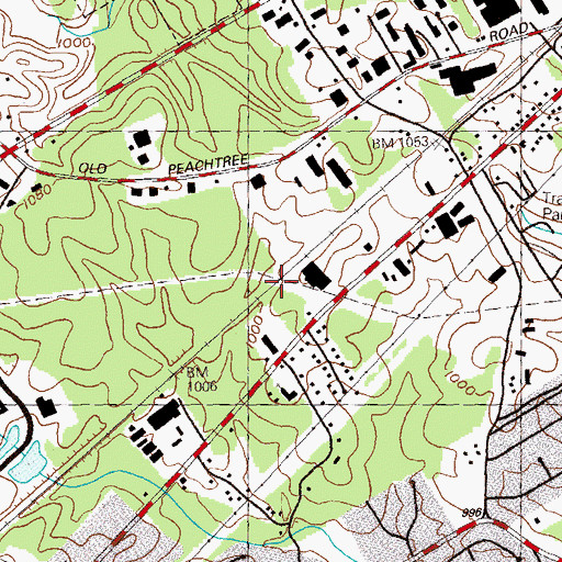 Topographic Map of Beaverdam (historical), GA