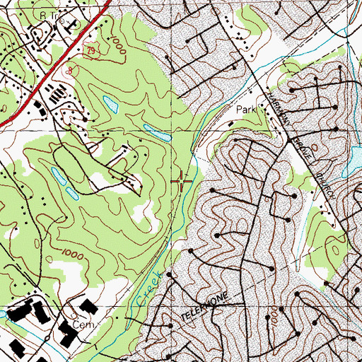 Topographic Map of Caldwell (historical), GA