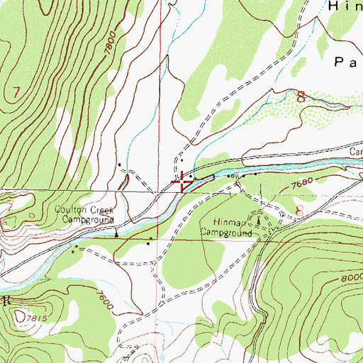 Topographic Map of Hinman Creek, CO
