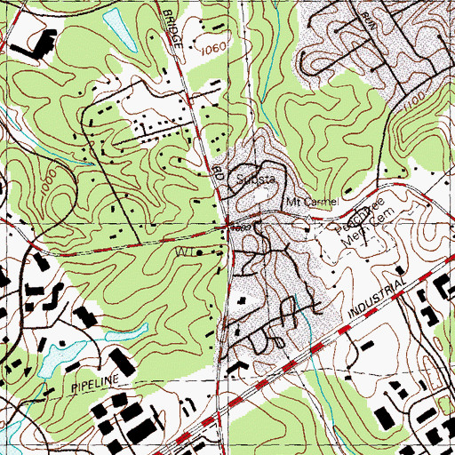 Topographic Map of Pinckneyville (historical), GA