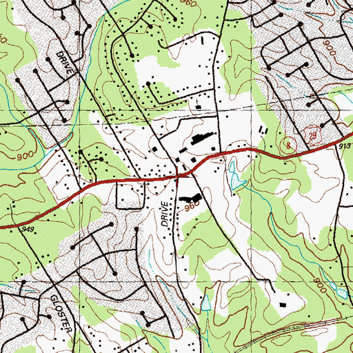 Topographic Map of Sweet Water, GA