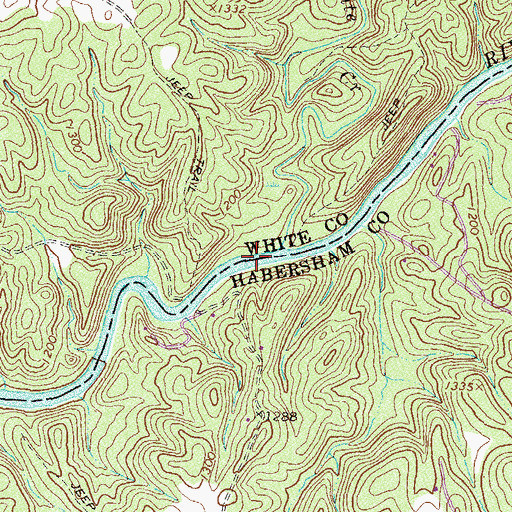 Topographic Map of Heds Ferry (historical), GA
