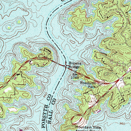 Topographic Map of Goddards Old Ford, GA