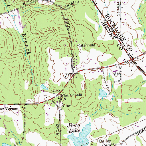 Topographic Map of Knob (historical), GA