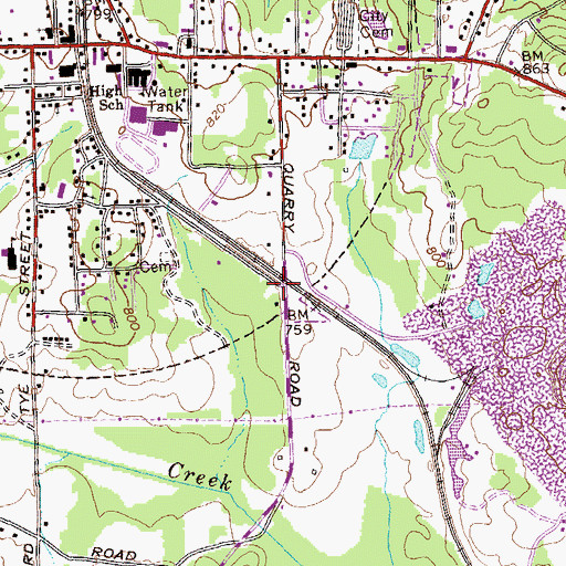 Topographic Map of Mahers (historical), GA