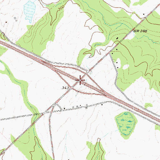 Topographic Map of Exit 12, GA
