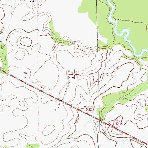 Topographic Map of Colonial Plantation, GA
