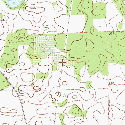 Topographic Map of Haley Plantation, GA