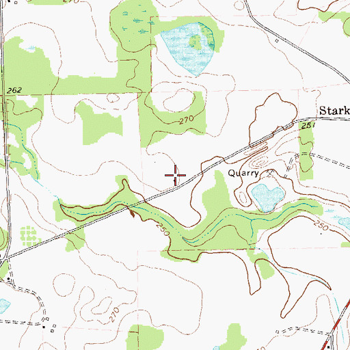 Topographic Map of Oak Springs Ranch, GA