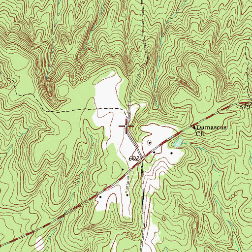 Topographic Map of Damascus School (historical), GA