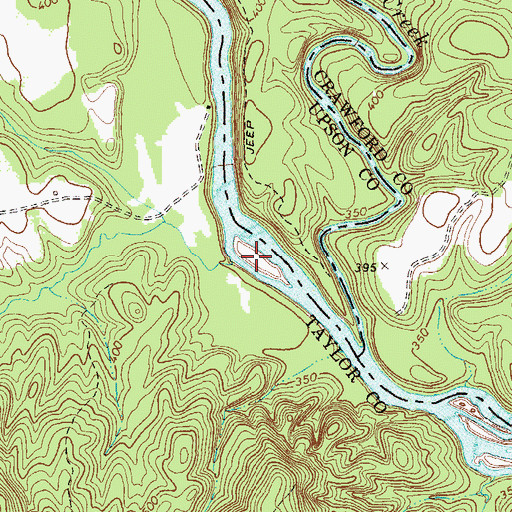 Topographic Map of Harris Island, GA
