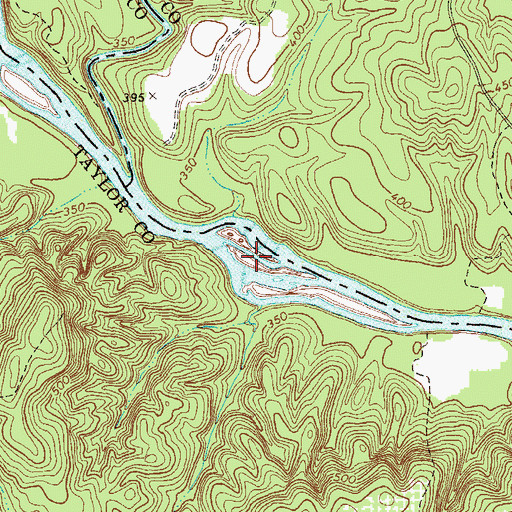 Topographic Map of Islands Ford, GA