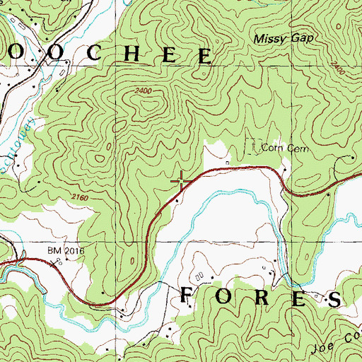 Topographic Map of Visage (historical), GA