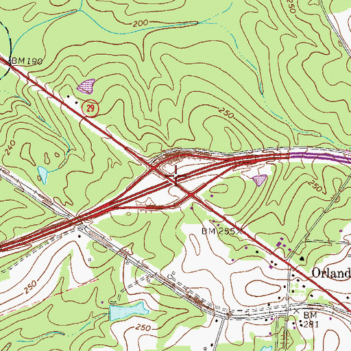 Topographic Map of Exit 17, GA