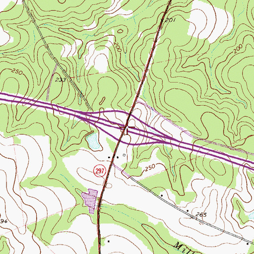 Topographic Map of Exit 20, GA