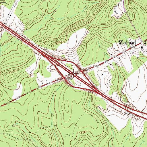 Topographic Map of Exit 7, GA