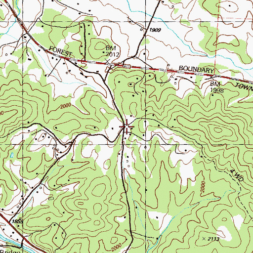 Topographic Map of Hood (historical), GA