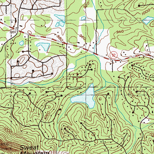 Topographic Map of Cherecobb Estates, GA