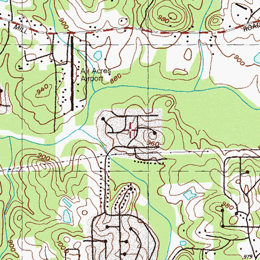 Topographic Map of Colemans Landing, GA