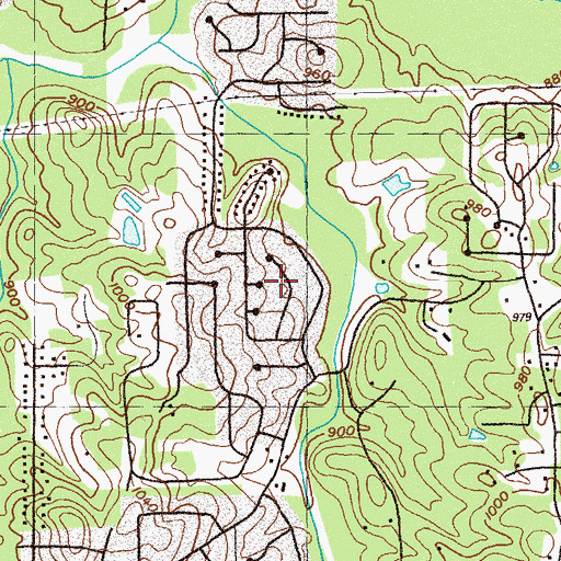 Topographic Map of Riverchase, GA