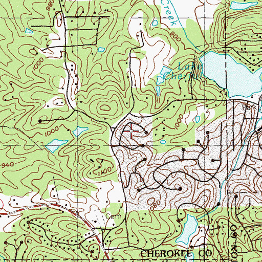 Topographic Map of Wiley Bridge Junction, GA