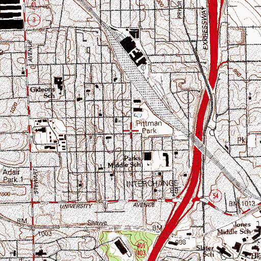 Topographic Map of Antioch Baptist Church, GA