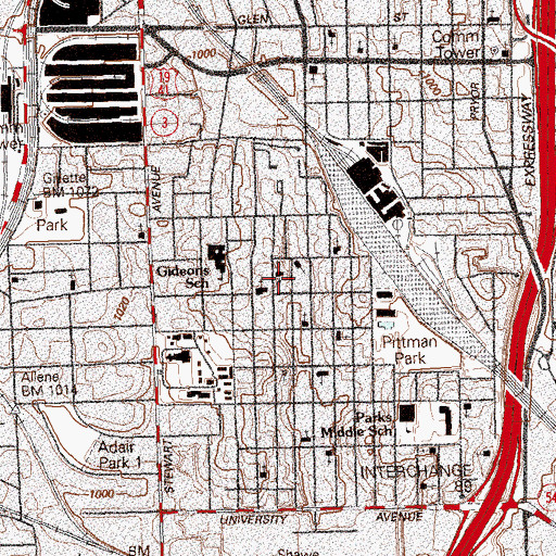 Topographic Map of Church of God in Christ, GA