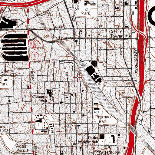 Topographic Map of Freedom Holy Church of God in Christ, GA