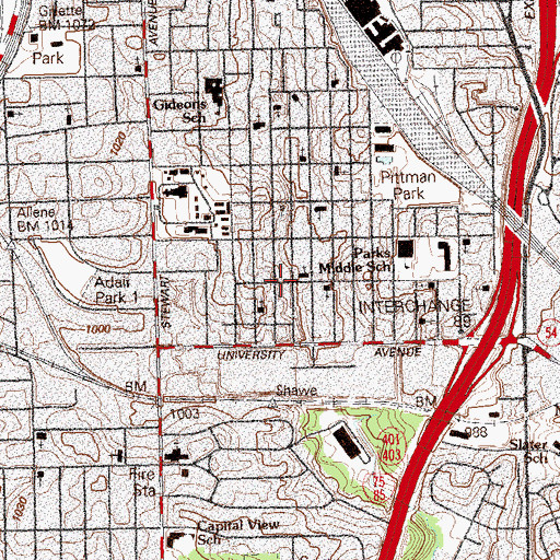 Topographic Map of Promise Land Missionary Baptist Church, GA