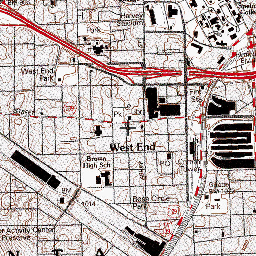 Topographic Map of Saint Anthonys Catholic School, GA