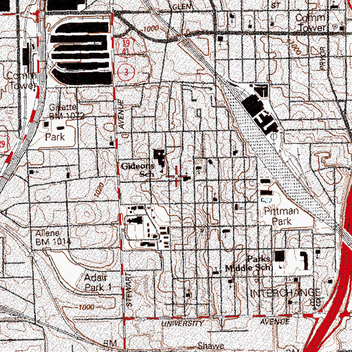 Topographic Map of Saint Mark Spiritualist Church, GA