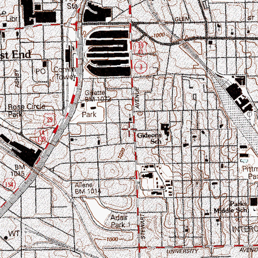 Topographic Map of Saint Matthew Church of God in Christ, GA