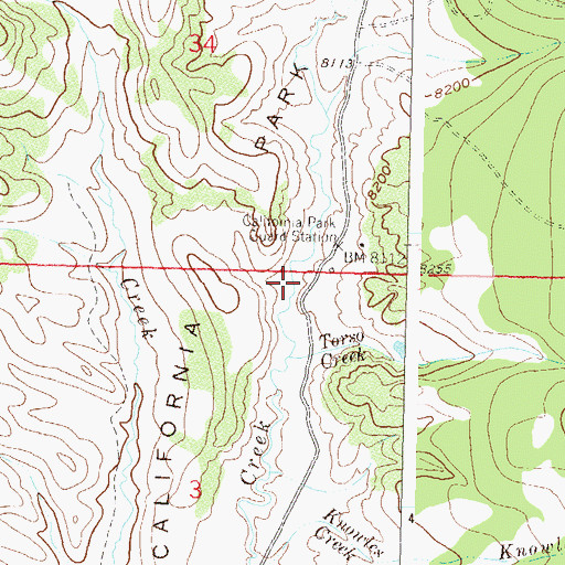 Topographic Map of Torso Creek, CO