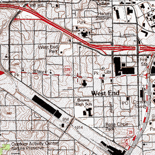 Topographic Map of The Wrens Nest, GA