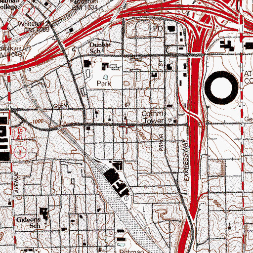 Topographic Map of True Light Mission, GA