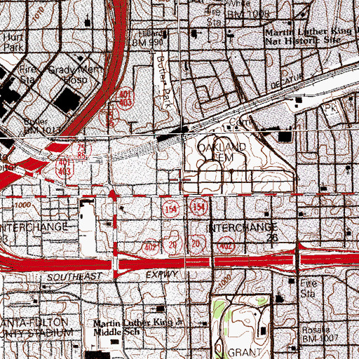Topographic Map of Welcome Home Baptist Church, GA