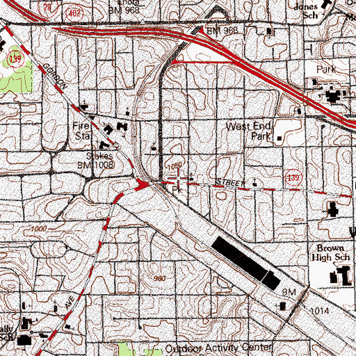 Topographic Map of West End Church of Christ, GA