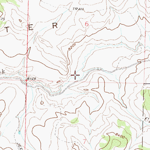 Topographic Map of Crawford Creek, CO