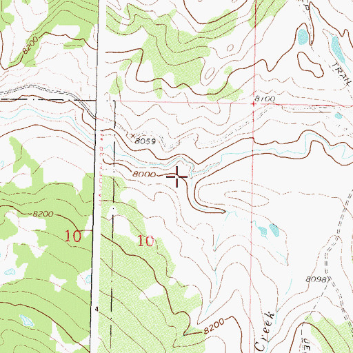 Topographic Map of Green Creek, CO