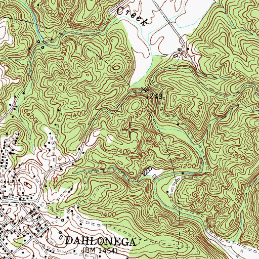 Topographic Map of Benning Lot Mine, GA